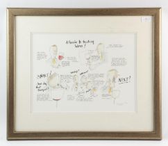 Tim Bulmer ‘A Guide to Wine Tasting’, limited edition hand signed print, , signed in pencil and