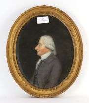 English School (late 18th century), Portrait Mr Delves, Vice Counsel at the Court of Spain, pastel,