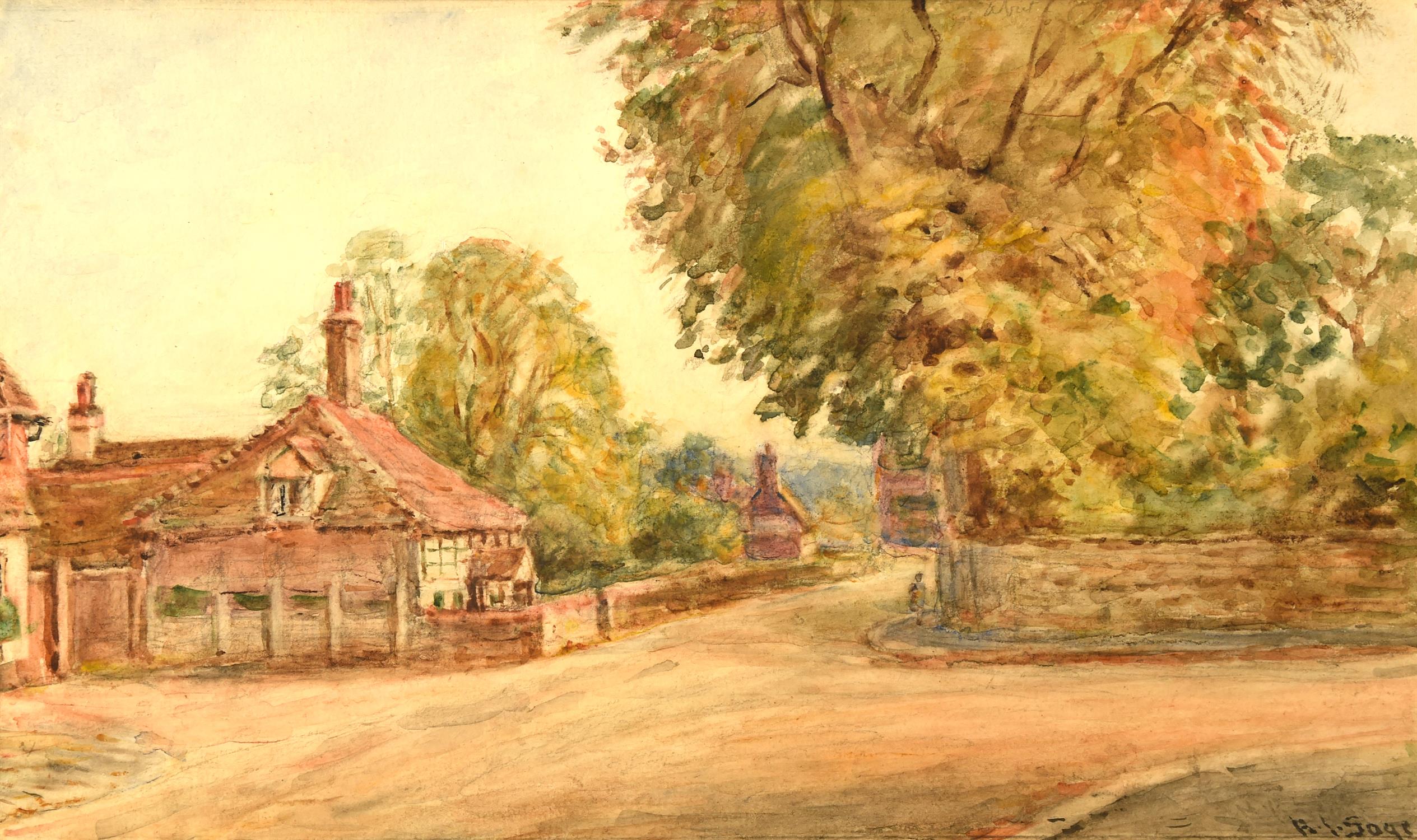 Henry James Sage (British 1868-1953), Cottage in Albury; Shalford,two, watercolour, both signed, - Image 2 of 4