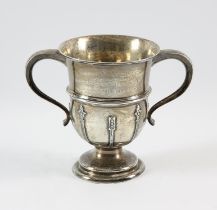 A George V silver trophy, Birmingham, 1929, Barker Brothers Silver Ltd, of tapered form and with an