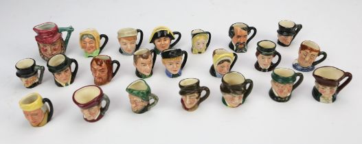 Royal Doulton miniature character jugs, a collection of jugs to comprise Uria Heap D6682,