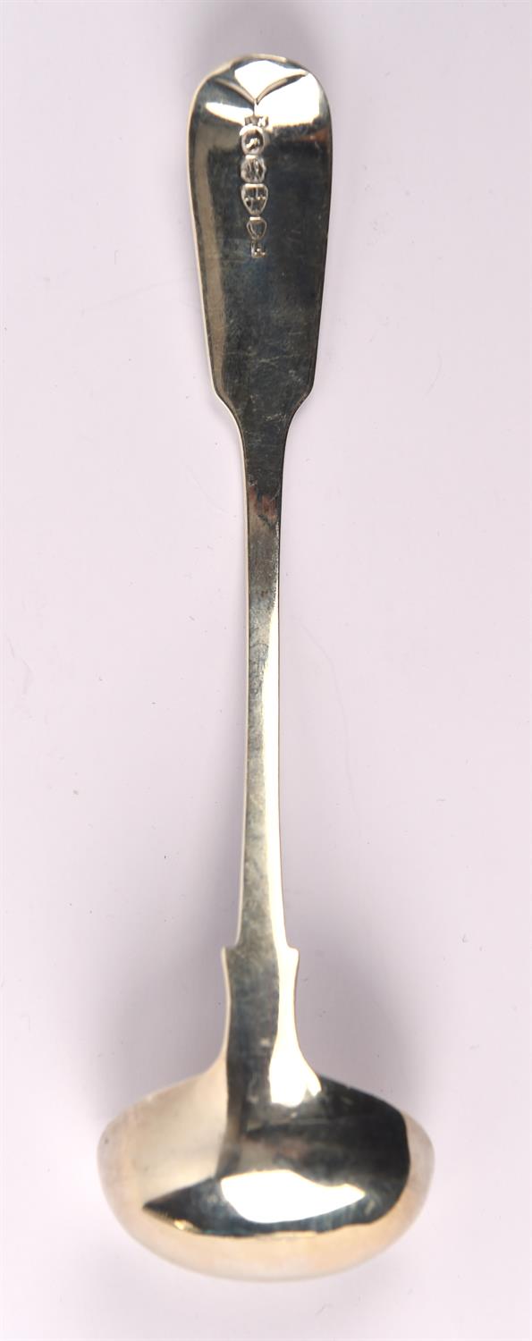 Provincial English silver fiddle pattern sauce ladle by John Walton. Newcastle, 1846. - Image 2 of 3