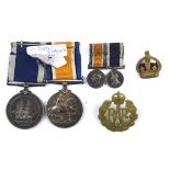 An Edward VII naval medal, For Long Service and Good Conduct, edge inscribed, F E Benham Staff