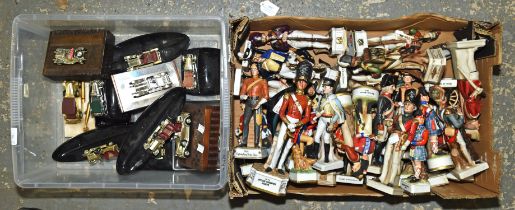 Collection of ceramic models of soldiers from history, 20th Century, to include an Officer