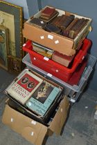 A quantity of books, 19th/20th century, in six boxes, to include a small box of small early to late