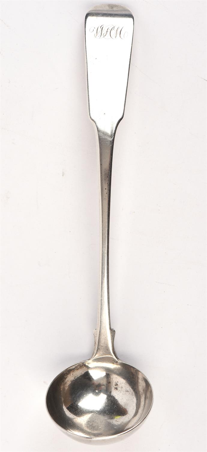 Scottish Georgian silver oar pattern sauce ladle. Edinburgh, 1812.