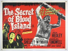 The Secret Of Blood Island (1965) British Quad film poster for this Hammer Studios film set in a