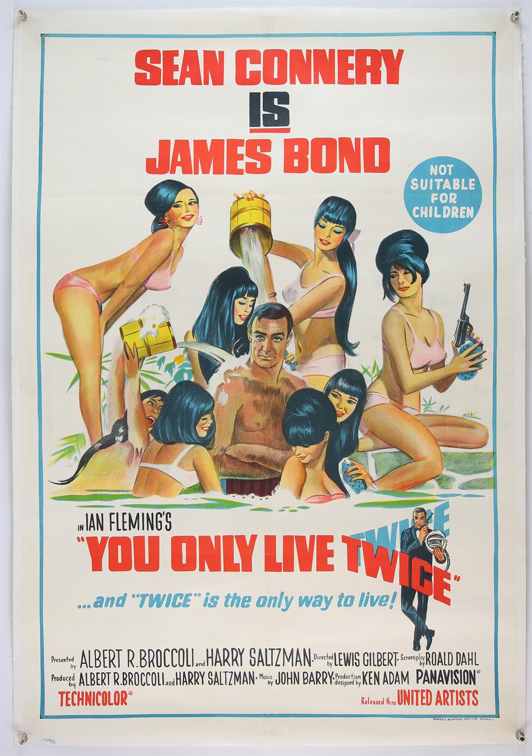 James Bond - Australian One-Sheet posters for You Only Live Twice (1967), featuring the Robert