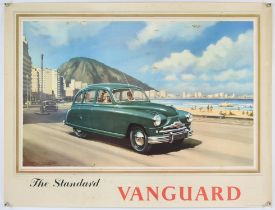 The Standard Vanguard, Original factory poster by Roy Nockolds, circa 1950, approx. 33" x 25".