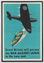 WW2 British Propaganda Poster - “Great Britain will pursue the WAR AGAINST JAPAN to the very end”,