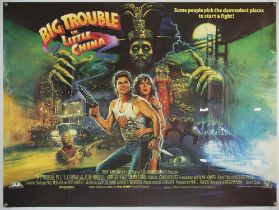 Big Trouble in Little China (1986) British Quad film poster, artwork by Brian Bysouth, folded,