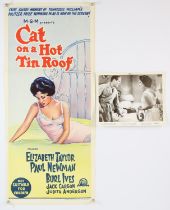 Cat On a Hot Tin Roof (1958) Australian Daybill film poster, 13 x 30 inches and a 10 x 8 inch still