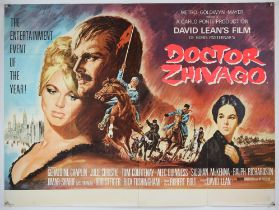 Dr Zhivago (1965) British Quad film poster for this epic starring Omar Sharif & Julie Christie,