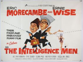 The Intelligence Men (1965) British quad film poster, the first Morecambe and Wise film, folded,