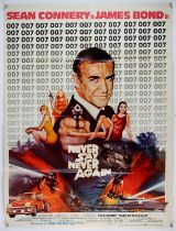 James Bond Never Say Never Again (1983) Pakistani One Sheet film poster, folded, 30 x 39 inches.