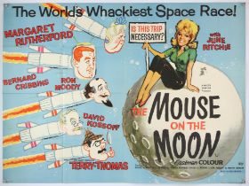 Mouse on the Moon (1963) British Quad film poster, starring Terry-Thomas, folded, 30 x 40 inches.