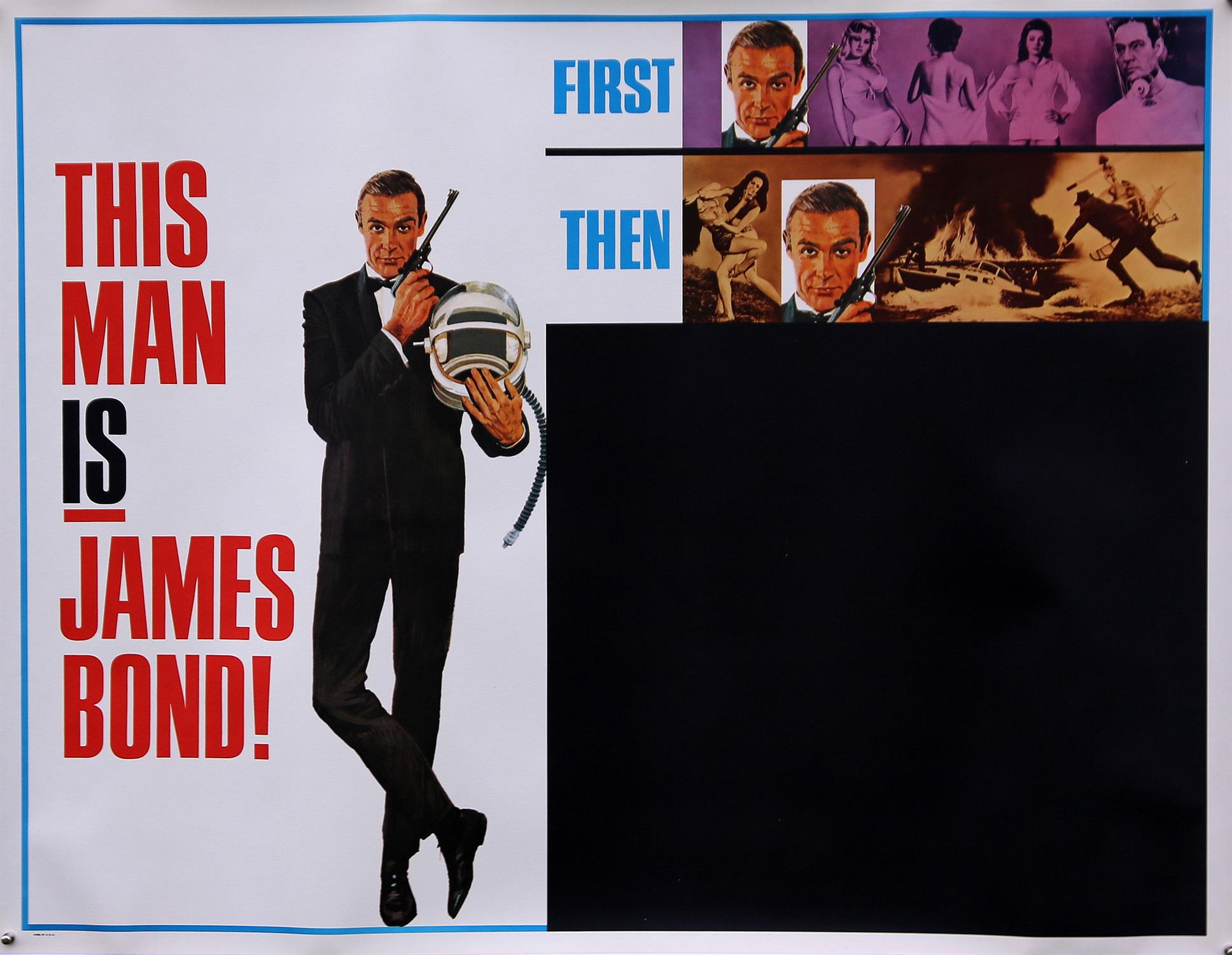 James Bond You Only Live Twice (1967) US Subway poster, “montage style” linen-backed with blank