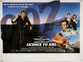 James Bond Licence To Kill (1989) British Quad film poster, starring Timothy Dalton, United Artists,