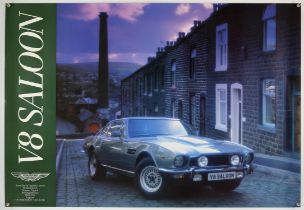 Aston Martin V8 Saloon Original factory poster, circa 1975, approx. 27" x 39".