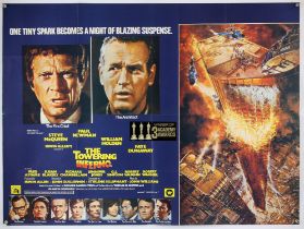 The Towering Inferno (1974) British Quad film poster, artwork by John Berkey, starring Steve