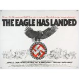 The Eagle Has Landed (1976) British quad film poster for the WWII thriller starring Michael Caine &