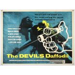 The Devils Daffodil (1961) British Quad film poster, for the Anglo-German crime drama with a drugs