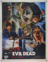 The Evil Dead (1982) Pakistani film poster, folded, 30 x 39 inches.