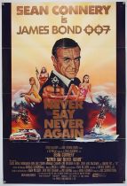 James Bond Never Say Never Again (1983) One Sheet film poster with artwork by Rudy Obrero, folded,