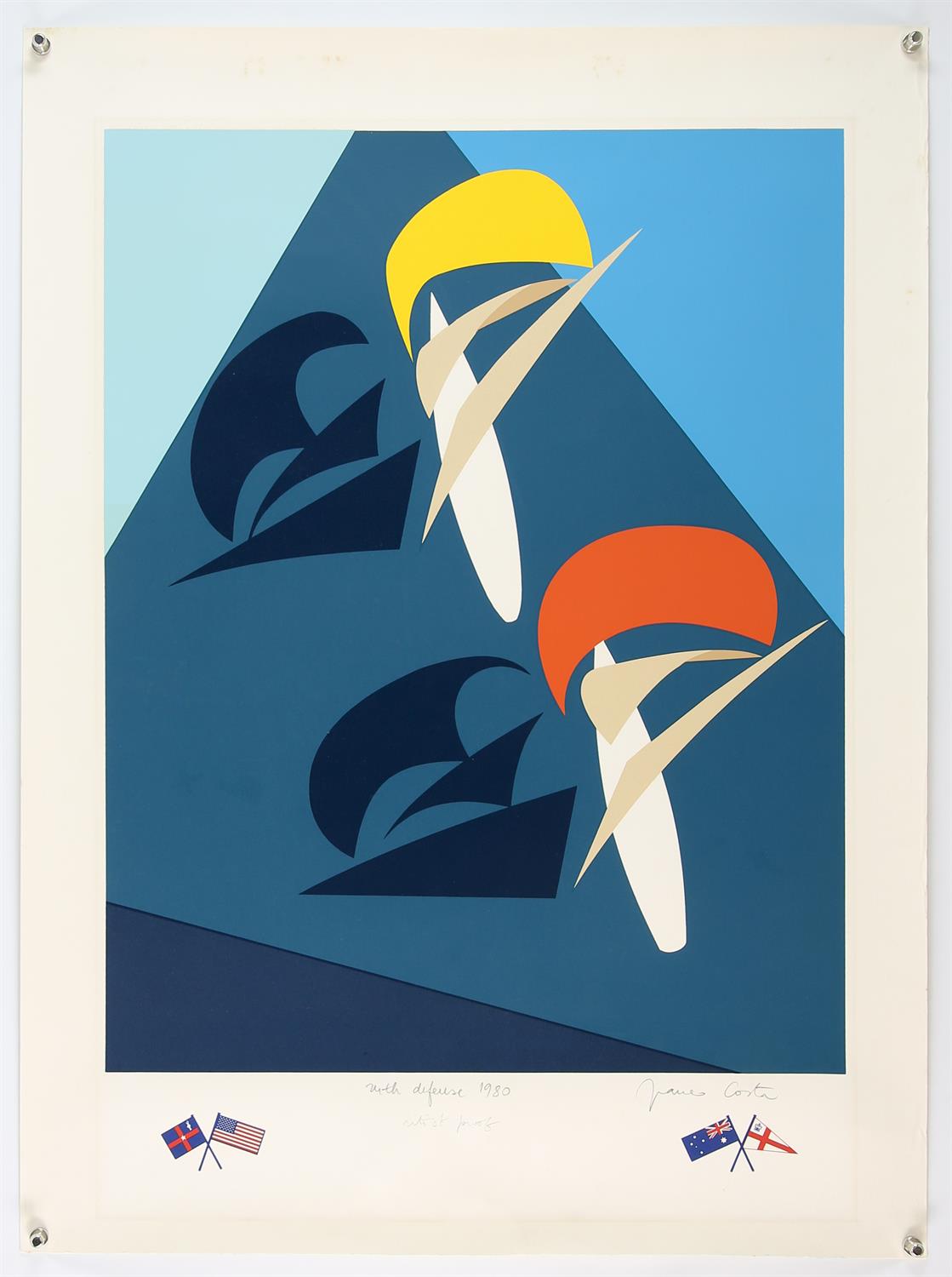 Three Franco Costa sailing race posters (1980), these all artist’s proofs, including The America’s - Image 2 of 3