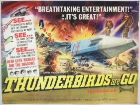 Thunderbirds Are Go (1966) British Quad film poster, created by Gerry Anderson, United Artists,