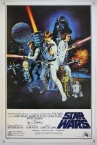 Star Wars (1977 RR) US One Sheet reproduction film poster, this the Intl Style-C poster with