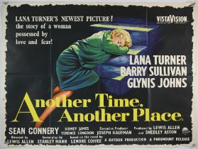 Another Time Another Place (1958) British Quad film poster, starring Lana Turner and Sean Connery,