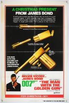James Bond The Man With The Golden Gun (1974) US One sheet Christmas teaser film poster,