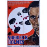 Sherlock Holmes & The Deadly Necklace (1962) Italian 2-Fogli cinema poster, starring Christoper Lee,