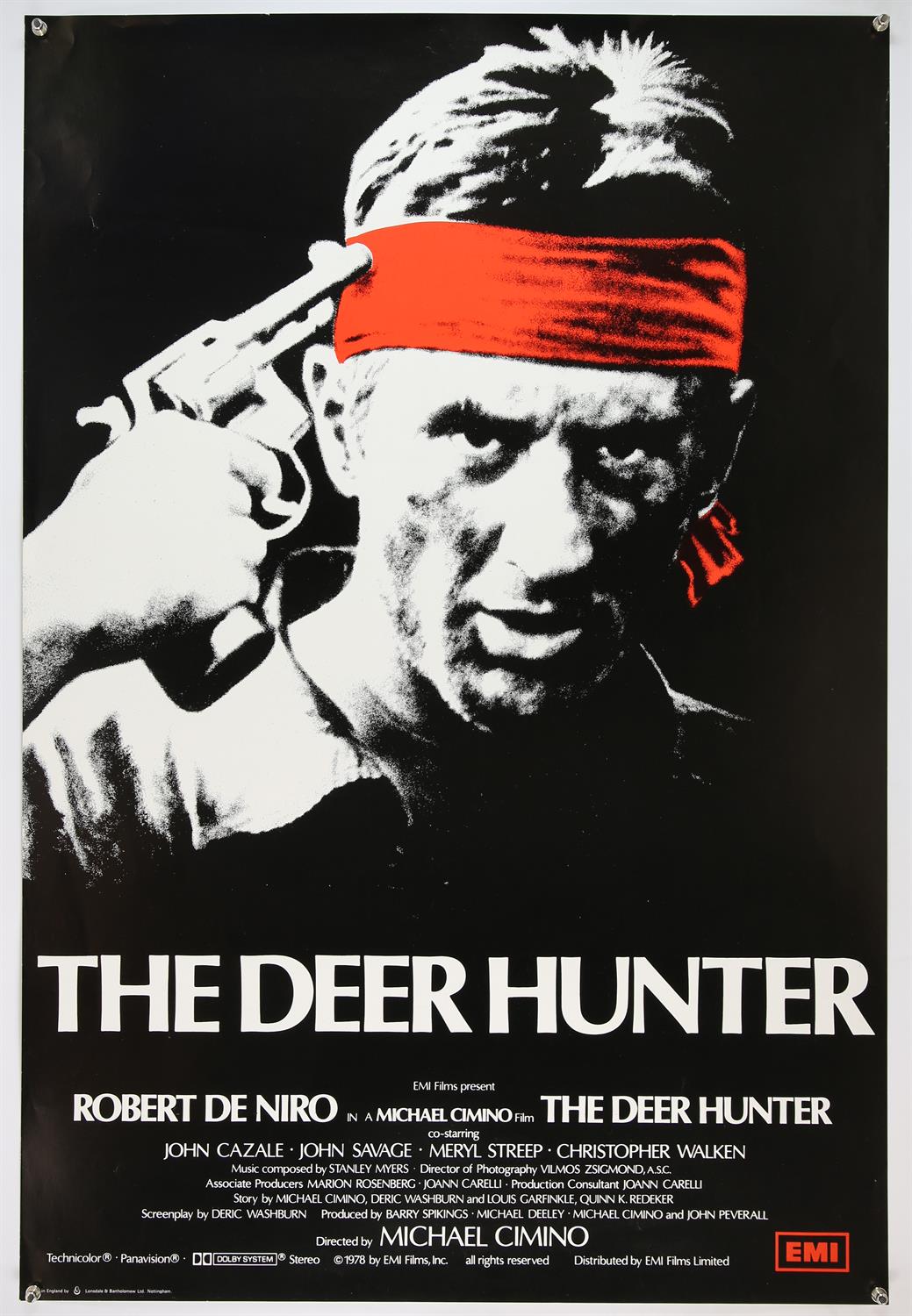 The Deer Hunter (1978) UK One Sheet and Double Crown film posters, starring Robert De Niro, rolled,