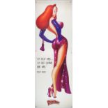 Who Framed Roger Rabbit (1987) US commercial film poster, showing Jessica Rabbit with the teasing