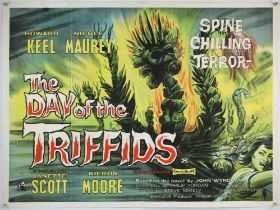 The Day of the Triffids (1962) British Quad film poster, Horror, Allied Artists, folded,