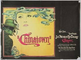 Chinatown (1974) British Quad film poster, for the classic film-noir starring Jack Nicholson,
