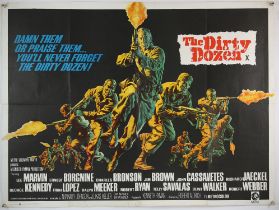 Dirty Dozen (1973) British Quad first release film poster, War directed by Robert Aldrich, MGM,