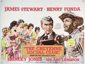 Five British Quad film posters for Westerns including The Cheyenne Social Club (1970) starring