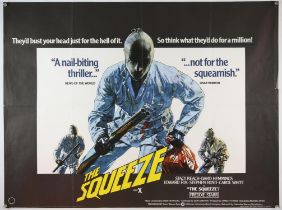 Five British Quad film posters, The Squeeze, Sunday Bloody Sunday, 5 Card Stud, Guess Who's Coming