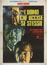 Two The Man Who Haunted Himself (1970) Italian film poster, for the Roger Moore thriller with