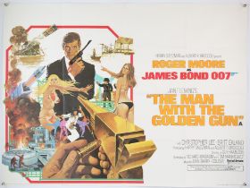James Bond The Man With the Golden Gun (1974) British Quad film poster, starring Roger Moore and