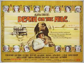 Death on the Nile (1978) British Quad film poster, classic by Agatha Christie, folded,