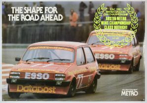 Austin Metro 'The shape for the road ahead' Datapost original factory poster, circa 1982, approx.