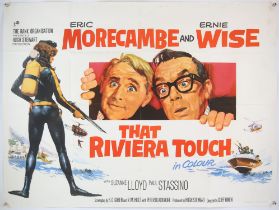 That Riviera Touch (1966) British Quad film poster, starring Morecambe & Wise, artwork by Renato