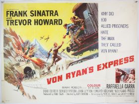 Von Ryan's Express (1965) British Quad film poster, folded, 30 x 40 inches.