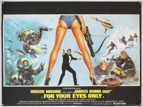 James Bond For Your Eyes Only (1981) British Quad film poster, artwork by Brian Bysouth, folded,