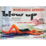 Blow Up (1967) German A0 film poster, film by Michelangelo Antonioni, starring Vanessa Redgrave,