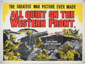 All Quiet On The Western Front (R-1960's) British Quad film poster, folded, 30 x 40 inches.